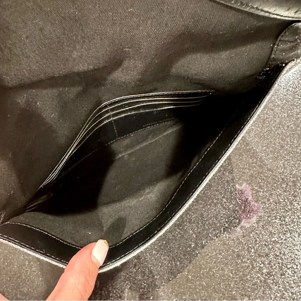 Rebecca Minkoff Silver Glitter Leo Clutch EUC - Picture 14 of 17